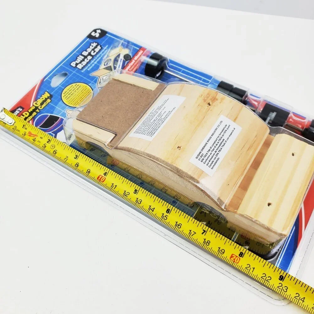 Pull Back Race Car Wooden Project DIY Kit Lowe's Build Grow Sealed